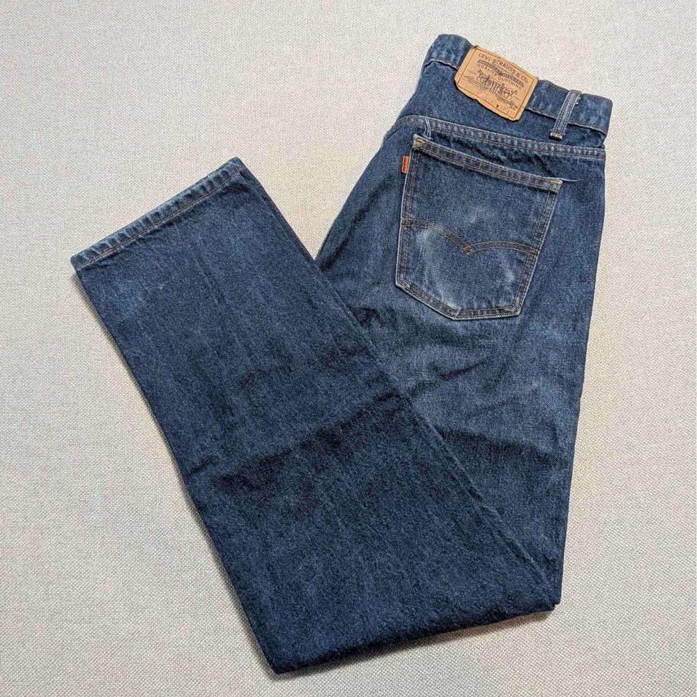 Vintage 70s Levi's Orange Tab 505 Jeans 0217 Men's 36x32 Straight Leg USA Made